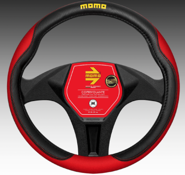 Pokrowiec na kierownicę MOMO SWC COMFORT MICROF. RED - BLACK Rozmiar: M